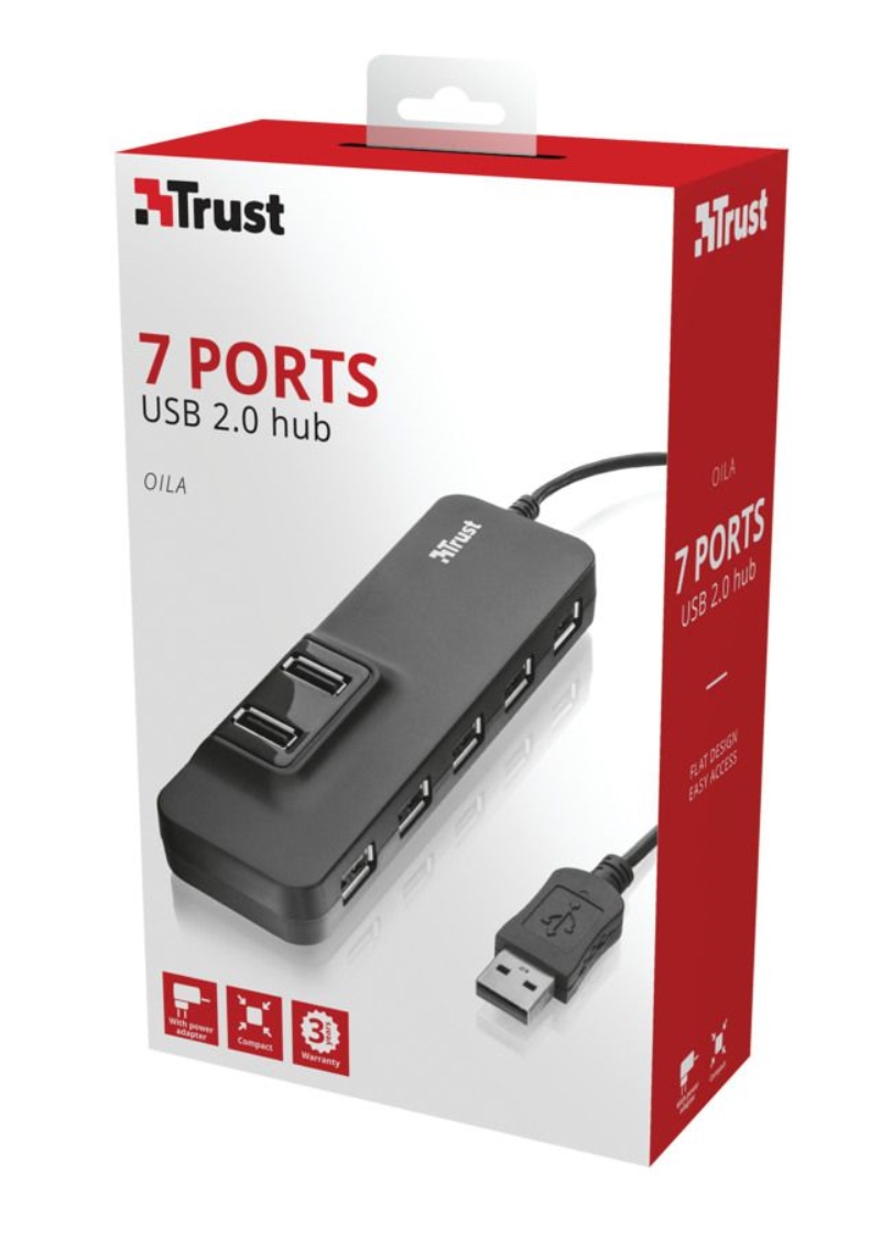 TRUST HUB TRUST OILA 7 PORTE USB 2.0